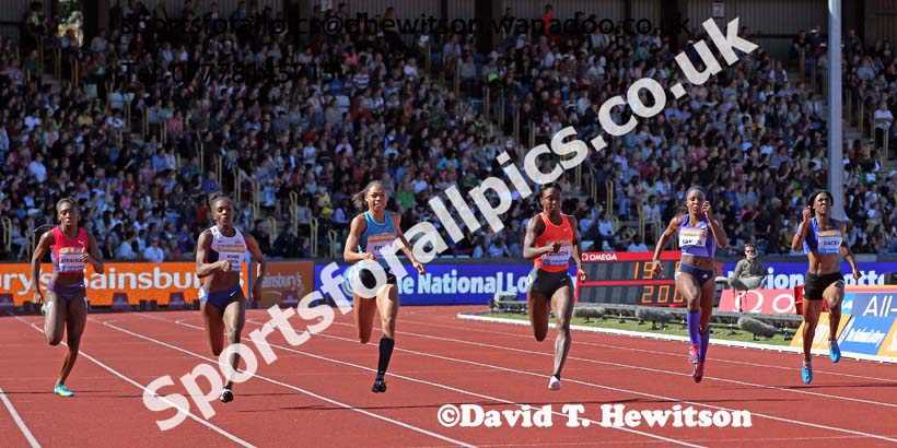 Womens 200 metres, IAAF Diamond League, Birmingham. Photo: David T. Hewitson/Sports for All Pics